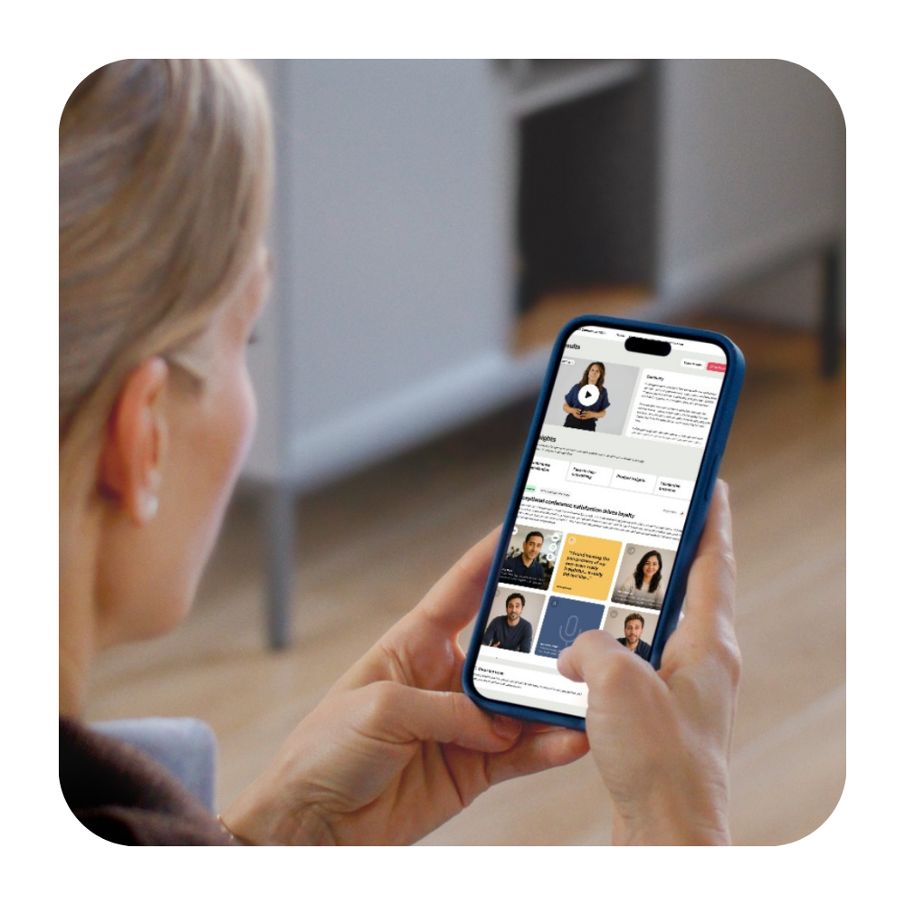 A woman looking at Dialogue feedback