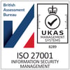 Workbuzz ISO 27001 Certification Badge