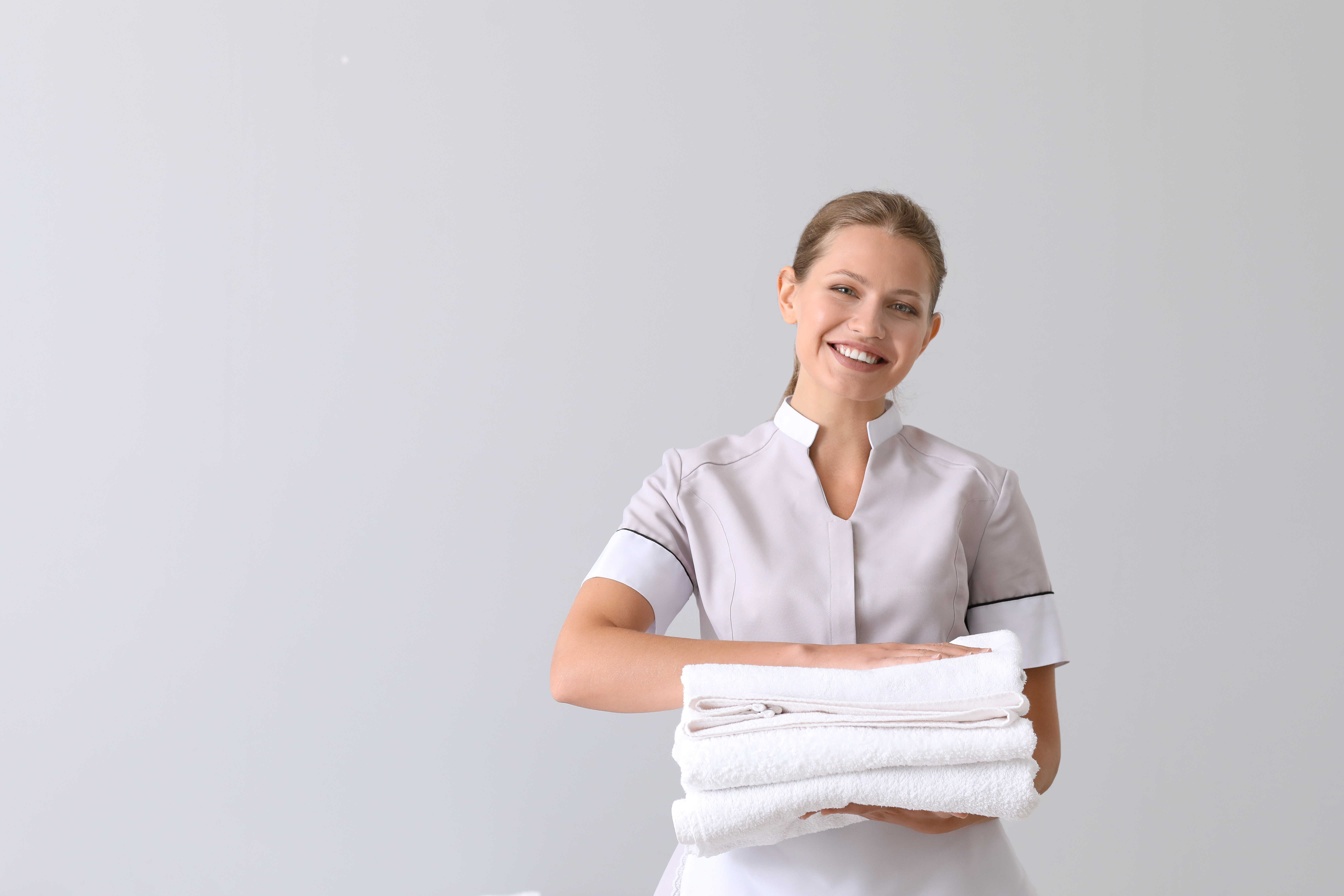 A woman working in hospitality 