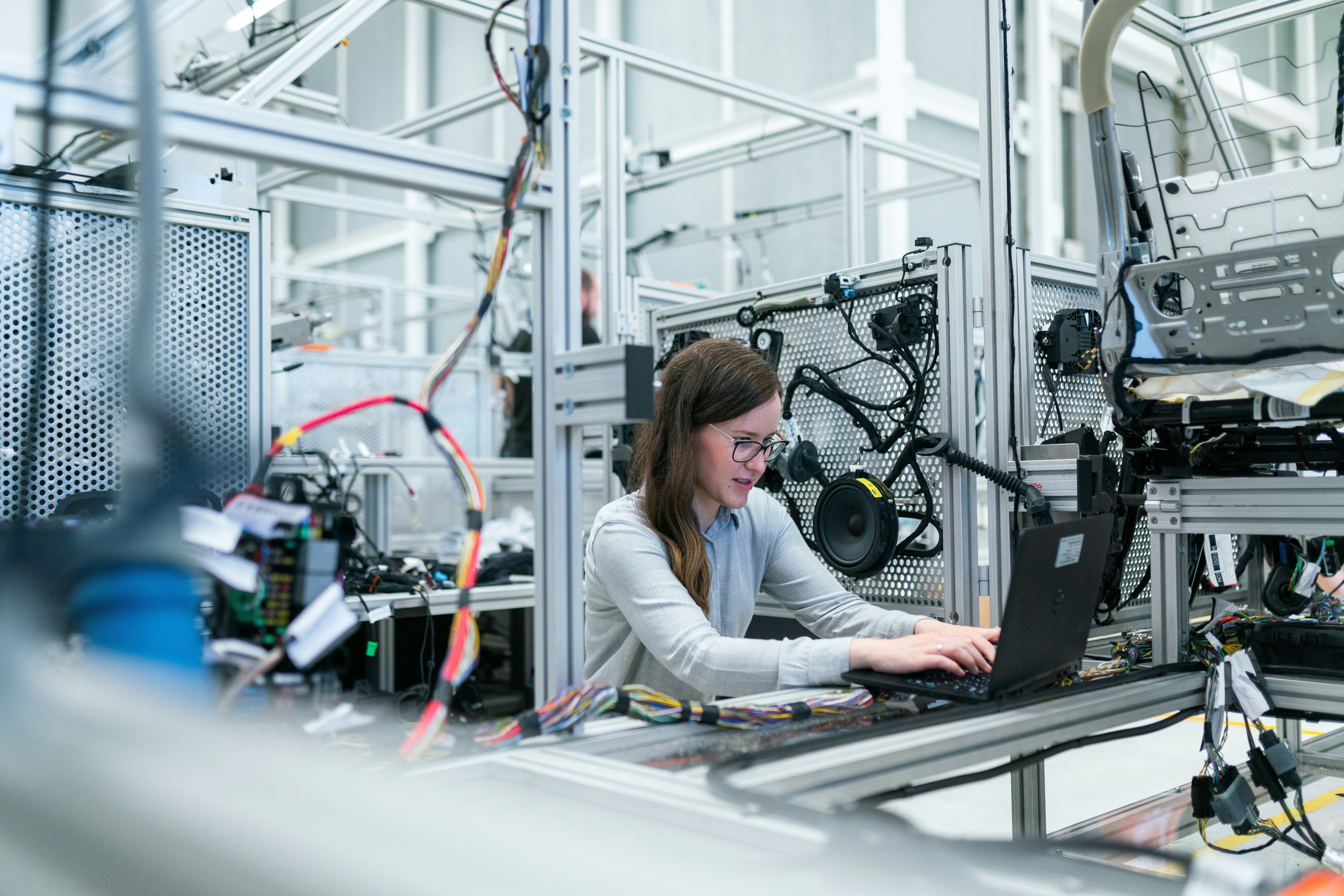 A woman working in engineering